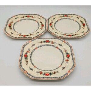 3 Antique England Wedgwood square Luncheon Plate Somerset